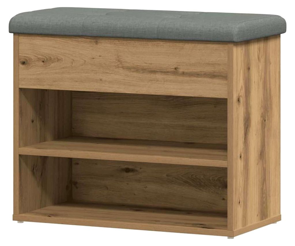 Schuhbank aus Artisan-Eiche 62x32x50 cm Holzwerkstoff