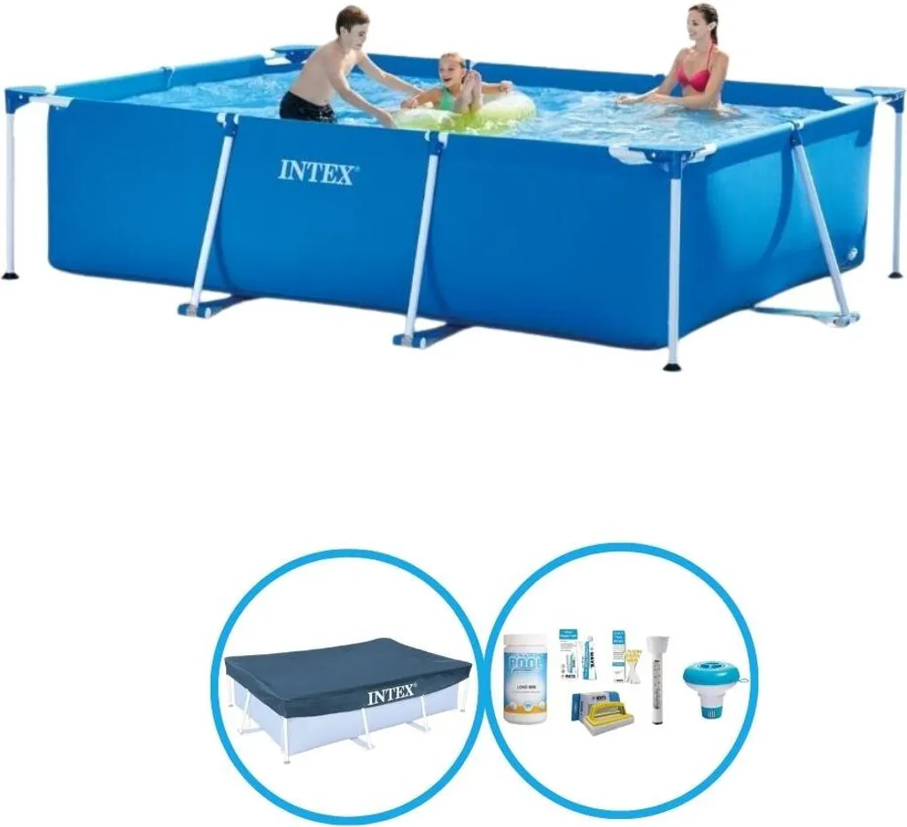 Intex 28272 Rectangular Frame Pool 300x200x75 cm - Piscina Fuori Terra
