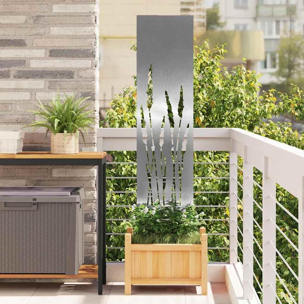 vidaXL Garten Sichtschutz-Leinwand Silber 32 x 140 cm Edelstahl