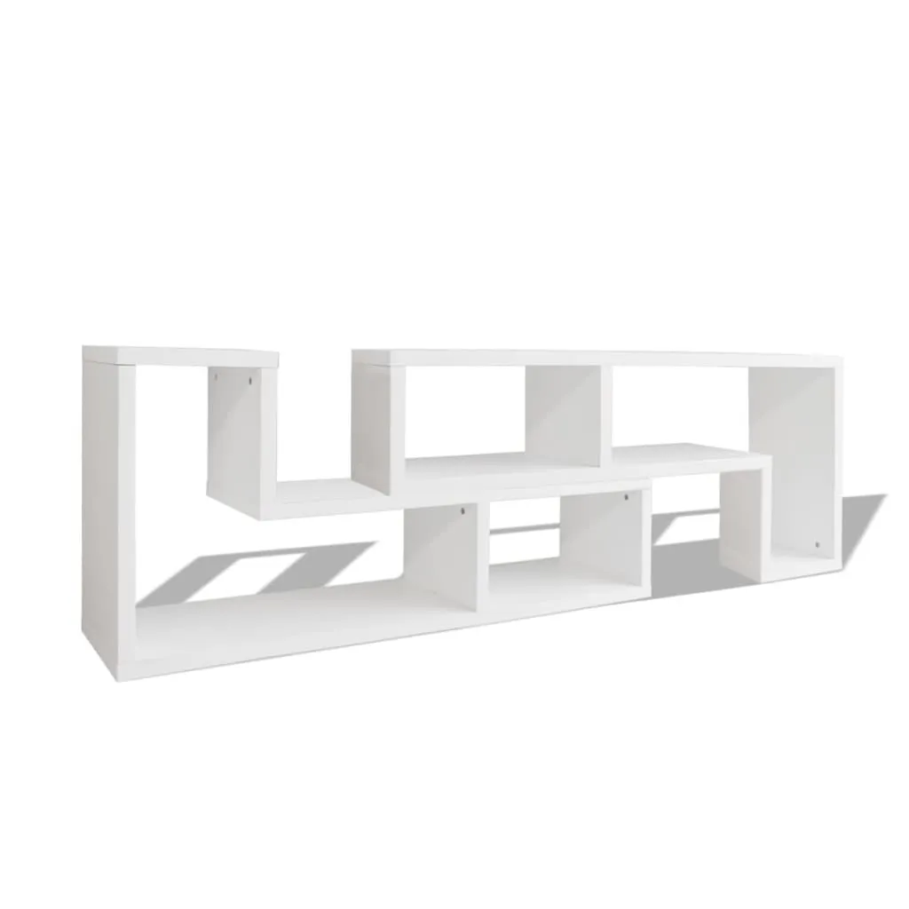 Meuble TV pour petit salon blanc en L - Aménagement gain de place déco