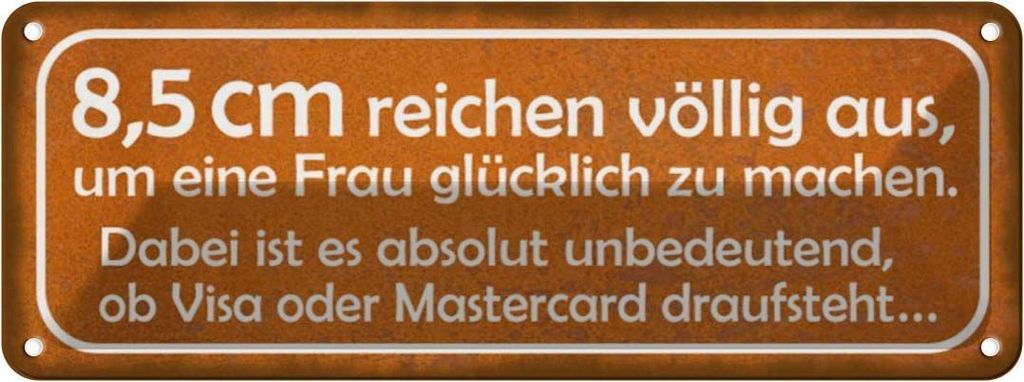vianmo Blechschild 10x27 cm 8,5cm reichen aus Frau glücklich Spruch Zitat