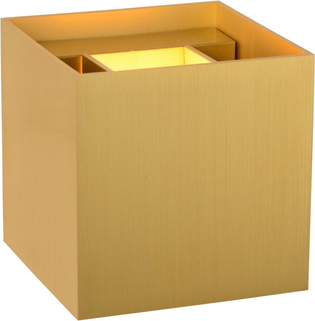 Wandleuchte Aluminium G9 Up Down in Gold eckig warmweißes Produktbild 