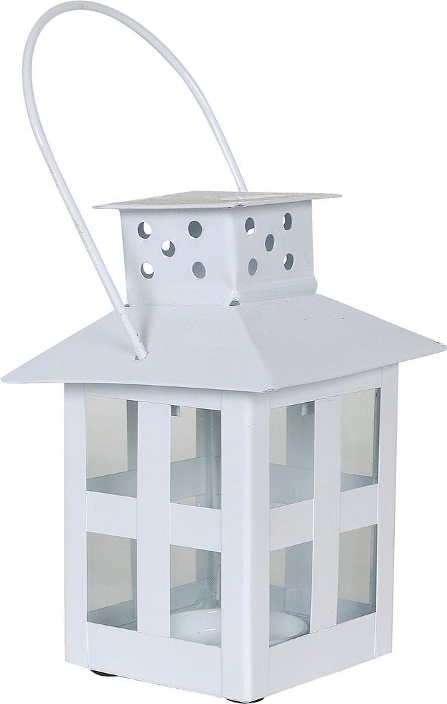 MARRAKESCH Weihnachtslaterne 16cm Weiss Laterne Windlicht Skagen für Weihnachten kleine Laternen für draußen