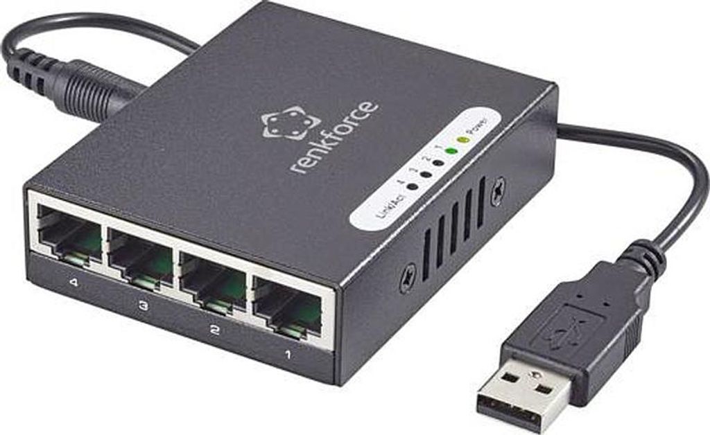 renkforce Netzwerk Switch RJ45 mit USB-Stromversorgung 4 Immagine del prodotto 