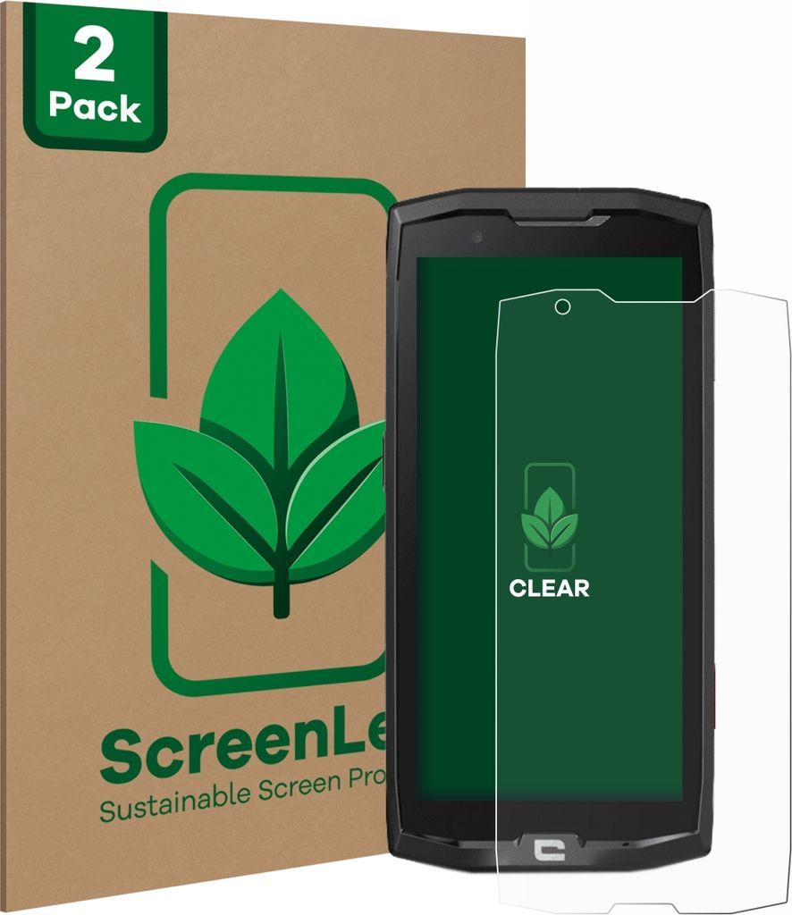 2x ScreenLeaf Schutzfolie für Crosscall Core X4 nachhaltiger Displayschutz Display Schutz Folie Klar Transparent