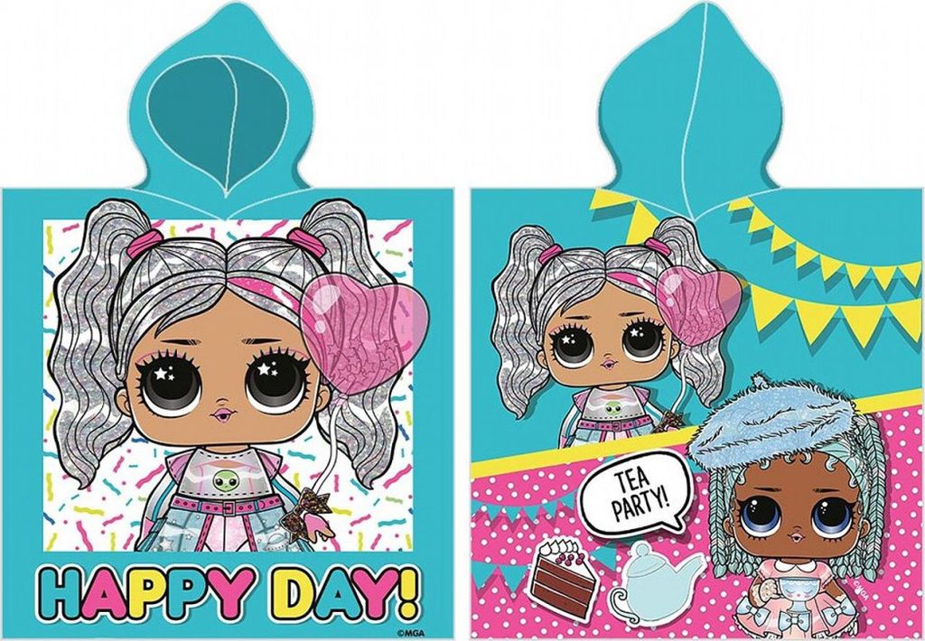 Poncho L.O.L. Überraschung Happy Day 55x110 cm