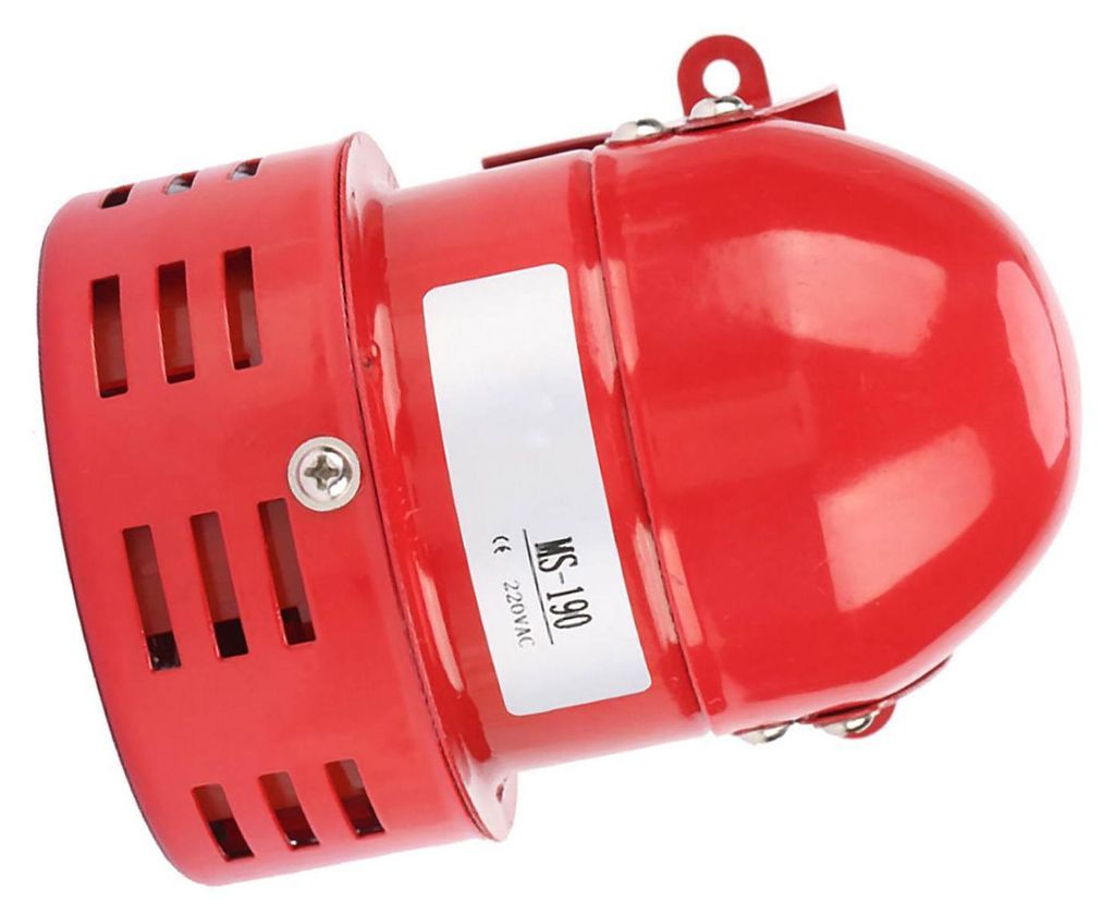 220V 120DB Červený mini kovový motorový alarm Průmyslová Obrázek produktu 