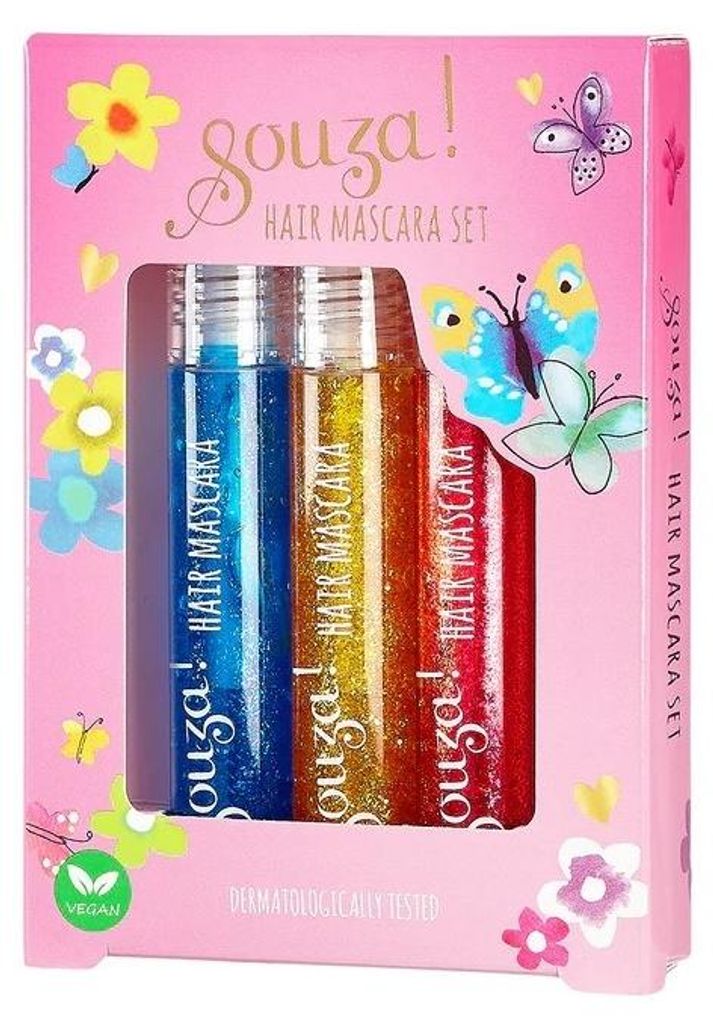 Glitter-Mascara-Set für Haare, Souza!