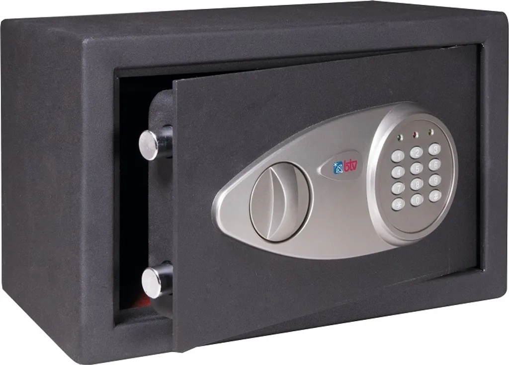 Coffre de sécurité 300 mm BTV 10923 Noir - Protection Acier 11 kg Idéal