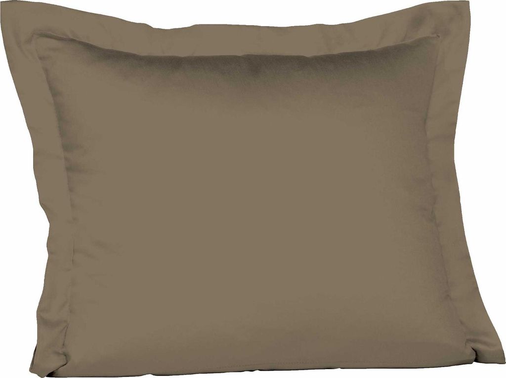 Fleuresse Mako-Satin-Kissenbezug uni colours, Farbe espresso 8031