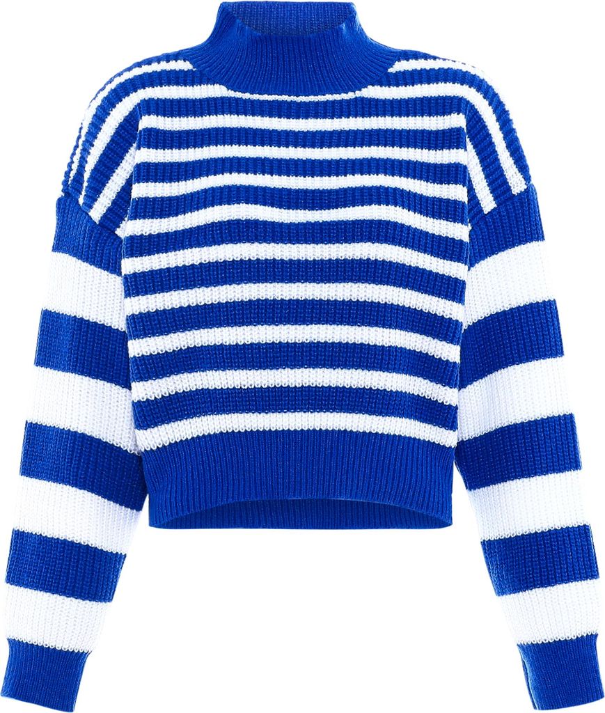 LIBBI damen pullover - blau weiss streifen, XS/S