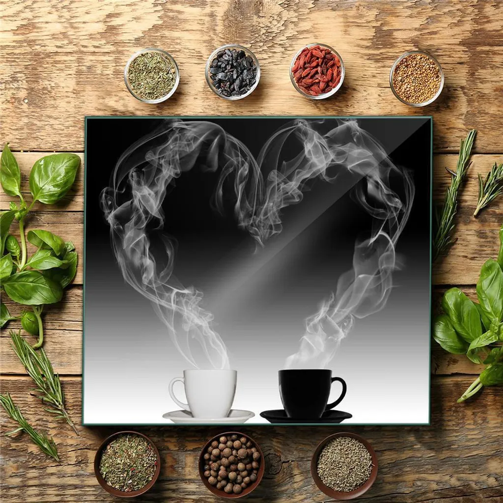 Copri Piano Cottura 60x52 Caffè Gourmet Vetro Temperato Luxury - 3