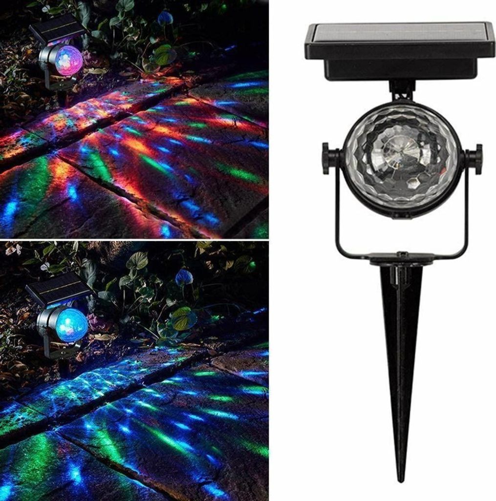 Outdoor Solar Rotating Colour Projection Light, Wasserdichtes Projektionslicht Laserlicht Solar Star Stage Lights