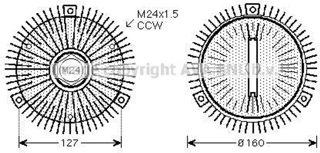 PRASCO BWC324 Embrayage Ventilateur Radiateur OE 11521712481 BMW E39 E38
