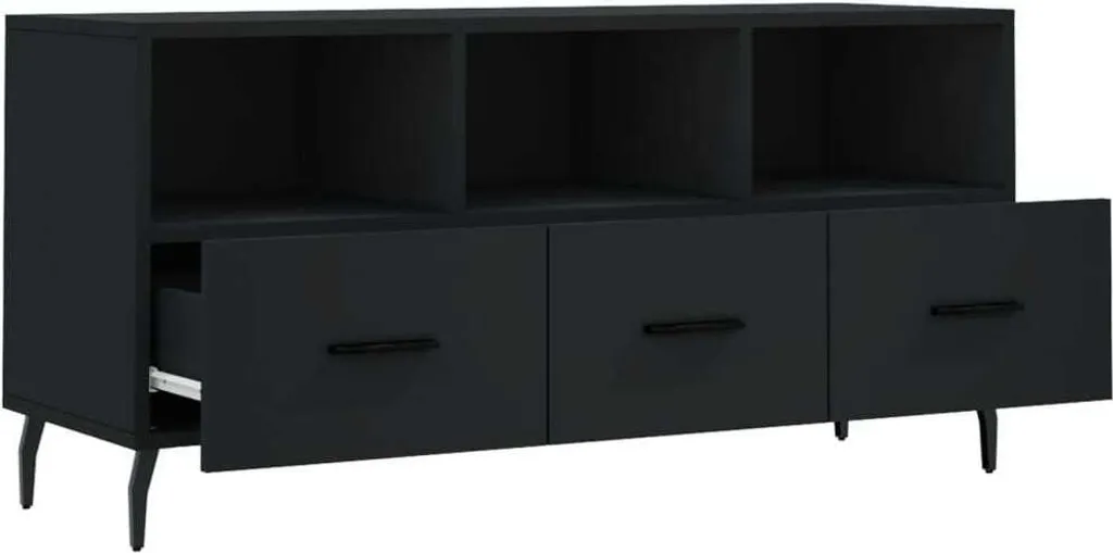 Recensione Mobile Porta TV SYFAX Nero Multistrato 102x36x50 cm - 5