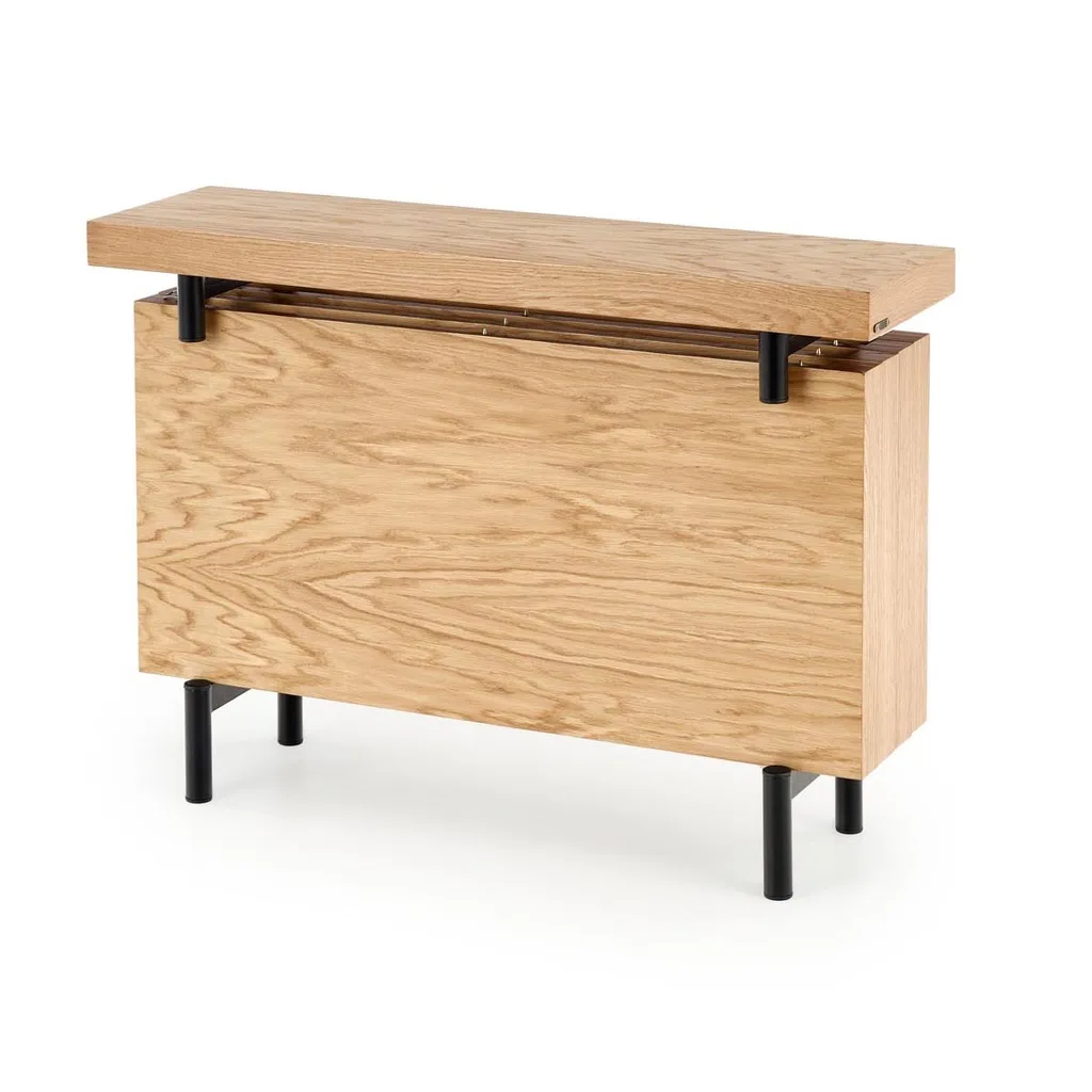 Optimisez votre petit espace avec la console fine Inferno chêne/noir