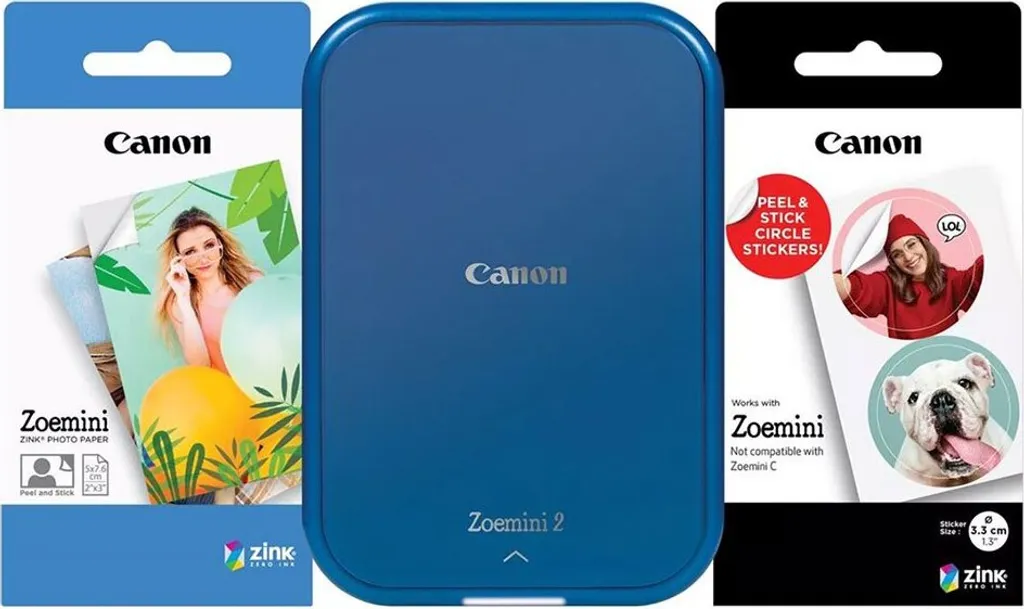 Imprimante Photo de Poche Canon Zoemini 2 Kit Complet avec Papier Zink