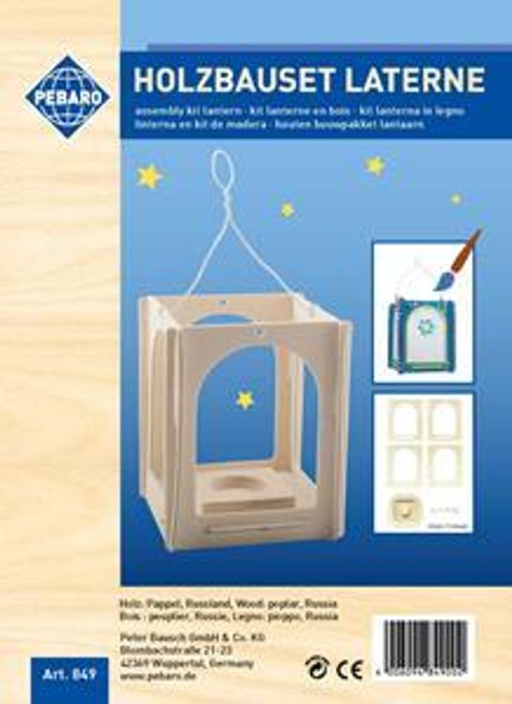 Pebaro Holzbauset Laterne zum selbstgestalten 849