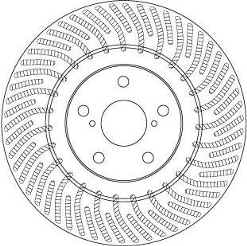 Disque de frein avant ventilé TRW DF6692S compatible Lexus IS et RC