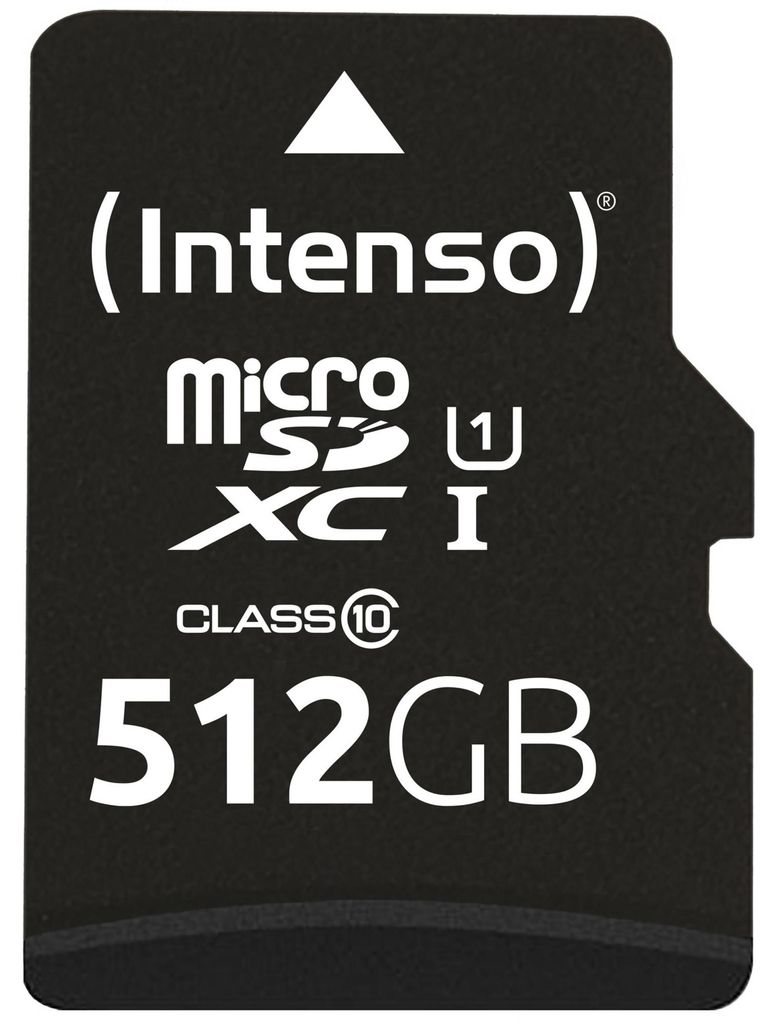 Intenso microSD 512GB UHS-I Perf CL10| Performance Class 10 Immagine del prodotto 