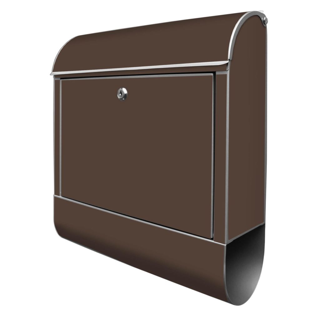 banjado Design Briefkasten Stahl silber mit Zeitungsfach Produktbild 
