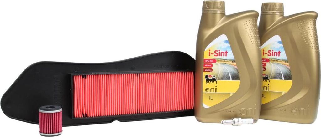 Wartung Set: Luftfilter + Ölfilter + Zündkerze + 2L Öl für Yamaha YP 125 250 R RA 2007-2016