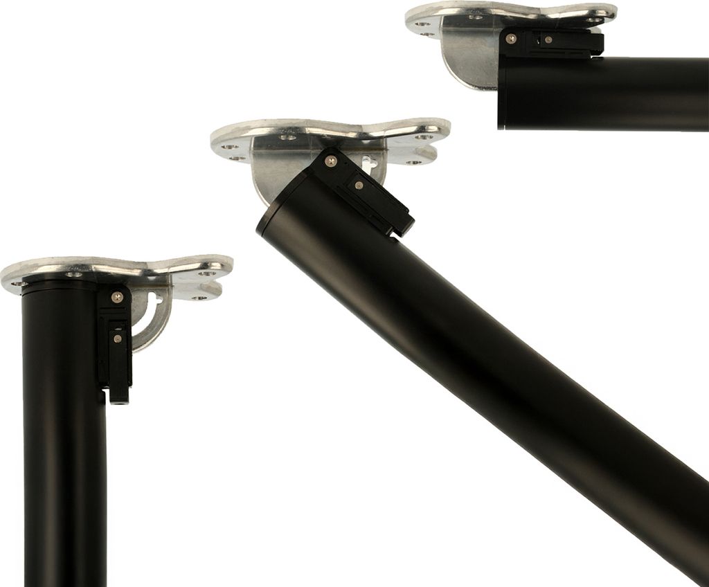 Abklappbares Tischbein 870mm Schwarz d: 50mm Möbelfuß Tischfuß aus Metall