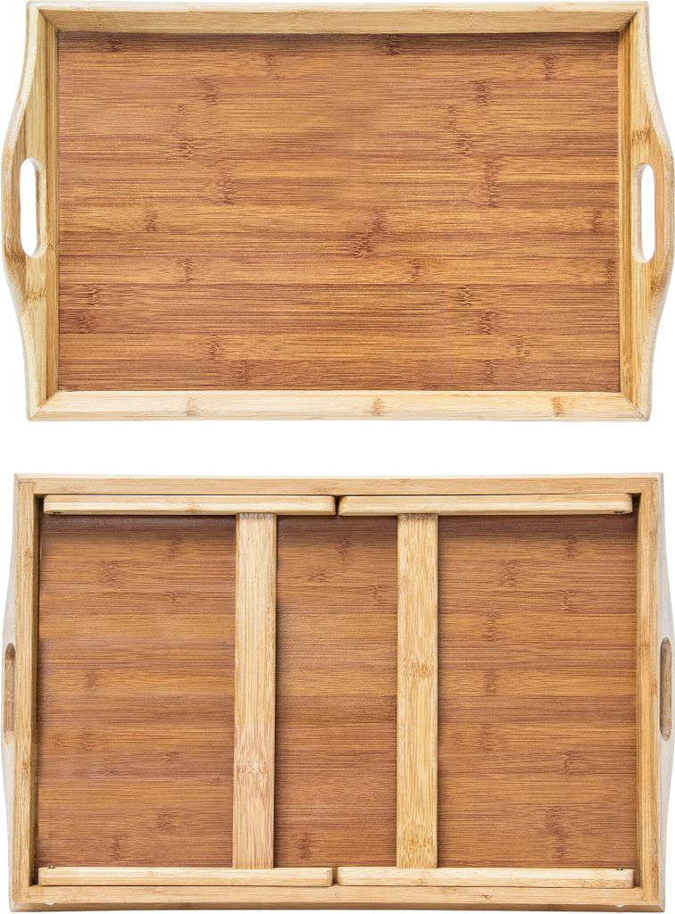 relaxdays Betttablett Bambus lackiert klappbar Produktbild 9