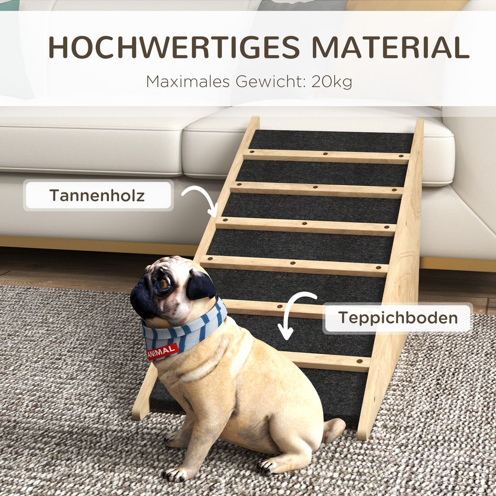 PawHut Hunderampe Rutschfeste Haustierrampe, Produktbild 6
