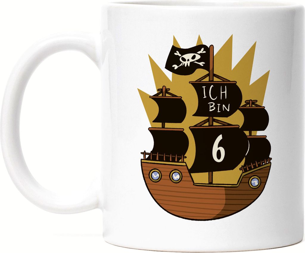 Geburtstag 6 Jahre Tasse 6 Jahre 6. Geburtstag Piraten Pirat Motto