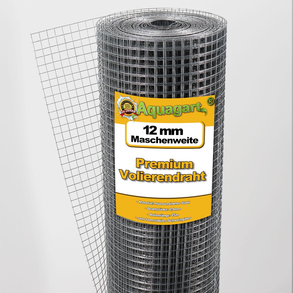 135m x 1m Volierendraht Drahtgitter Schweissgitter Drahtzaun Feuerverzinkt