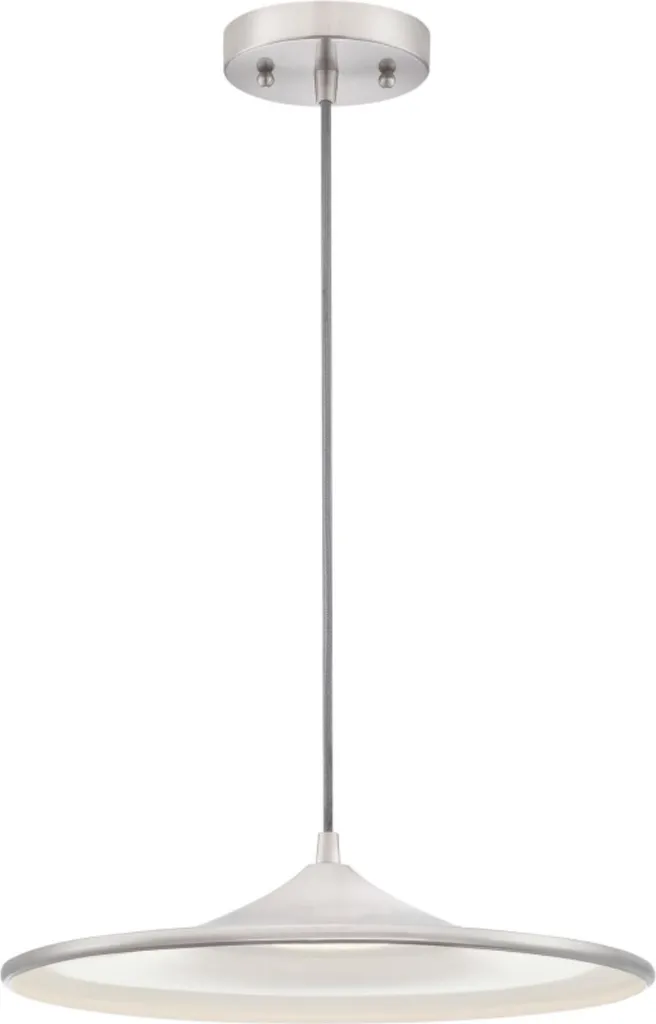 Lampadario LED Design Disco Nichel Spazzolato - Illuminazione Moderna