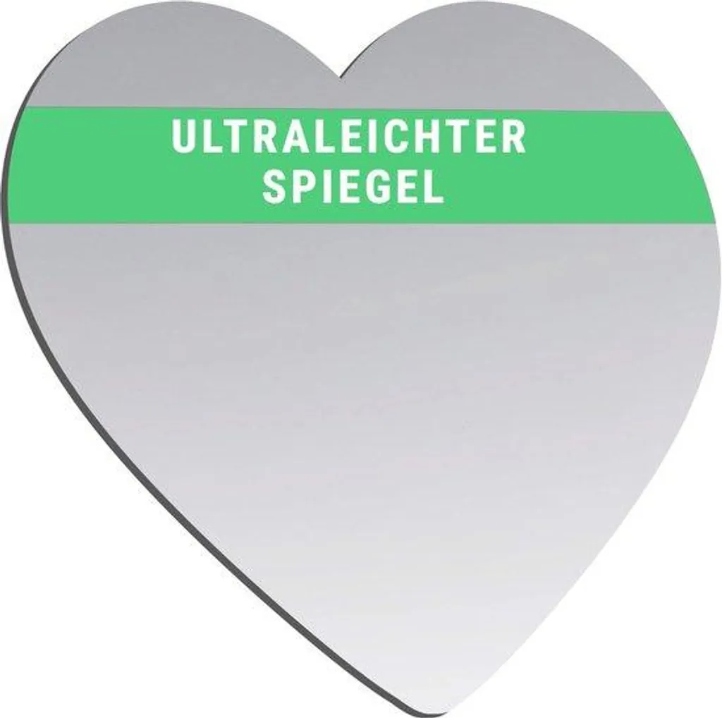 Miroir acrylique cœur anti-casse pour chambre enfant léger de 5,5 cm