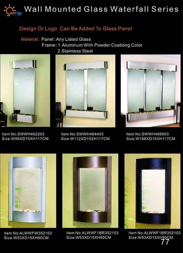 Led Wasserwand Design Wasser Säulen Wasserfall Bild Rahmen 56*117 Water Wall Neu