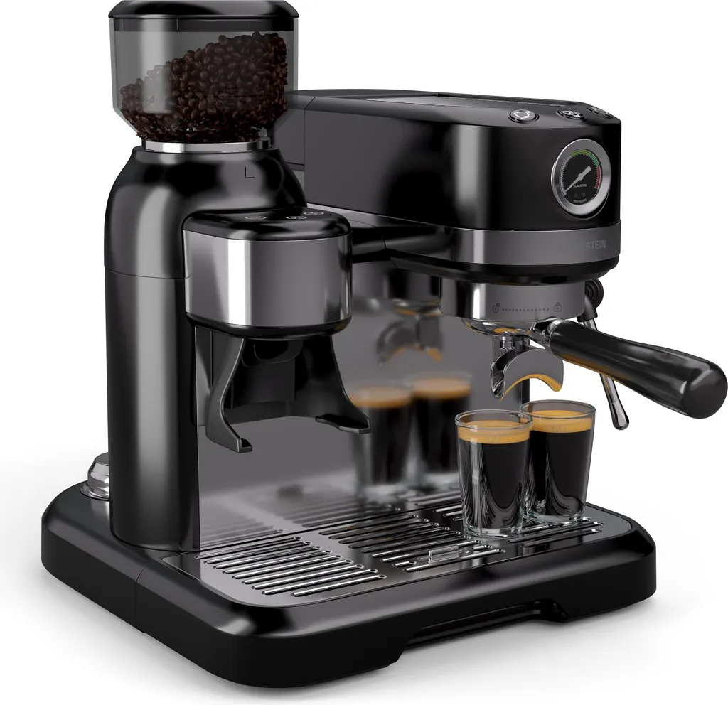 Machine à café 19 bars avec broyeur intégré et système Thermobloc INOX