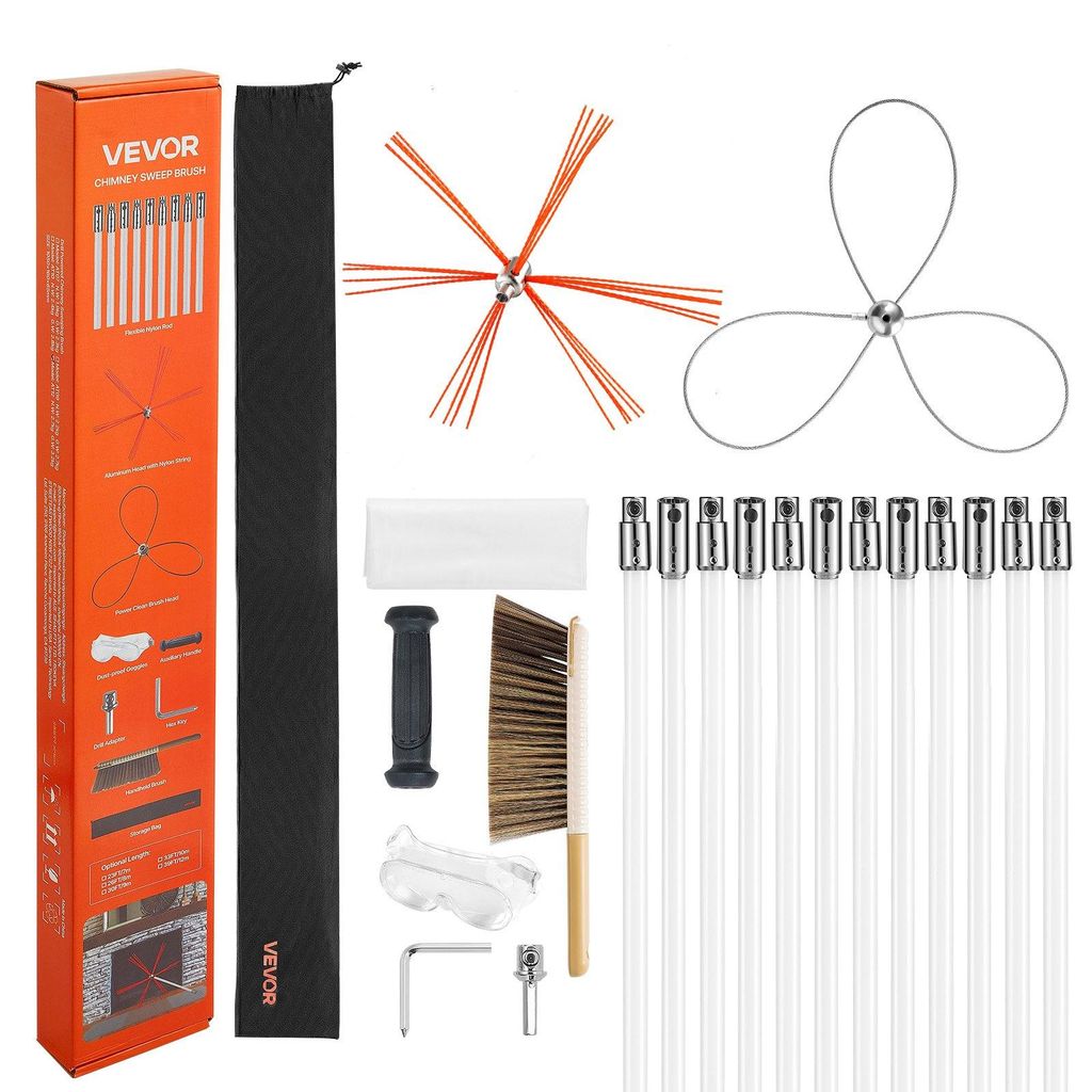 Kit de brosses pour cheminée VEVOR, brosse pour cheminée Image du produit 