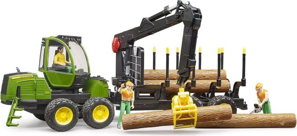 Bruder 02133 - John Deere 1210E bagr s drapákem na dřevo, Obrázek produktu 3