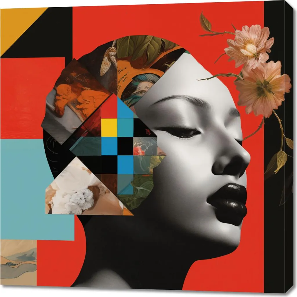 Decorazione Parete 90x90 Scultura Fioritura 3D - Quadro Lusso Moderno