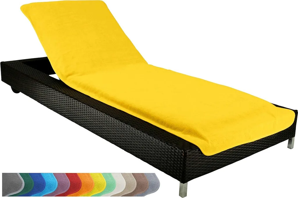 Housse anti-glisse pour chaise longue - Éponge coton absorbante 75x200