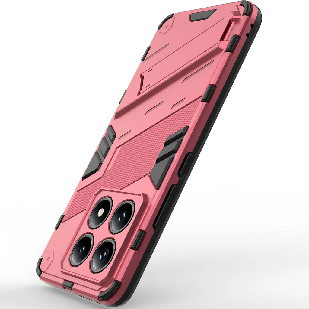 BORYA Silicone Cover per Xiaomi Redmi Note 14 Pro 5G / Poco X7 5G, Trasparente Ultra Sottile Antiurto Morbida Setoso TPU Bumper Custodia, Elegante Colorato Gradiente Antigraffio Case, Rosa/Verde