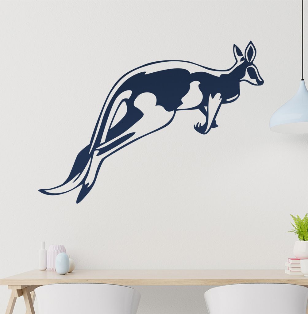 Känguru Wandtattoo in 6 Größen - Wandaufkleber Wall Sticker - Dekoration, Küche, Wohnzimmer, Schlafzimmer, Badezimmer