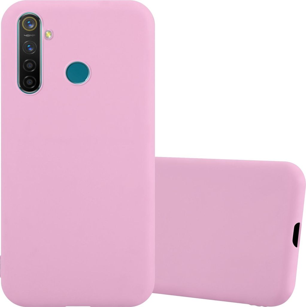 Cadorabo Hülle für Realme 5 PRO / Realme Q Schutzhülle in Rosa Handyhülle TPU Silikon Etui Case Cover