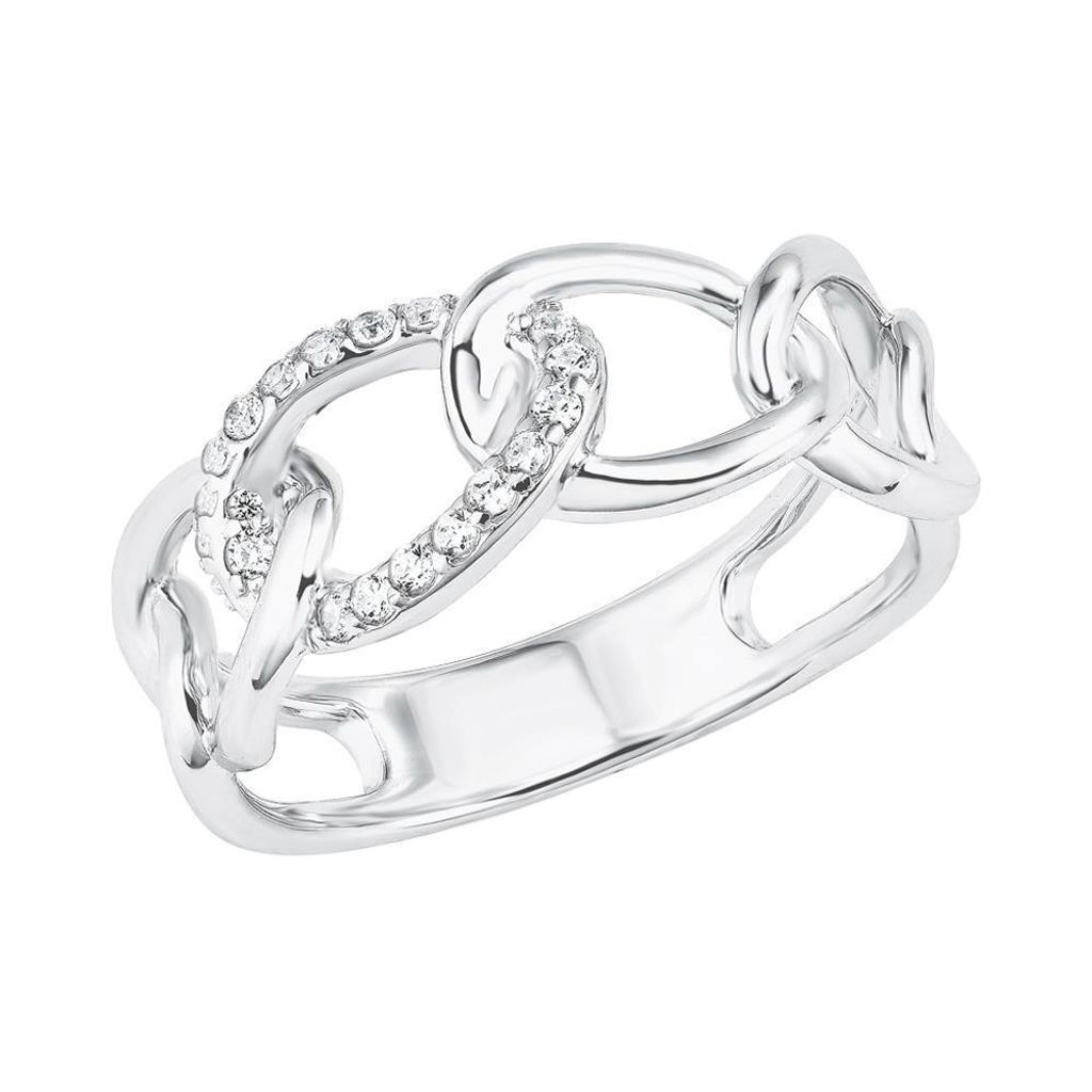 s.Oliver 2028503 Damen Ring Sterling-Silber 925 Silber weiß 52 (16.6)