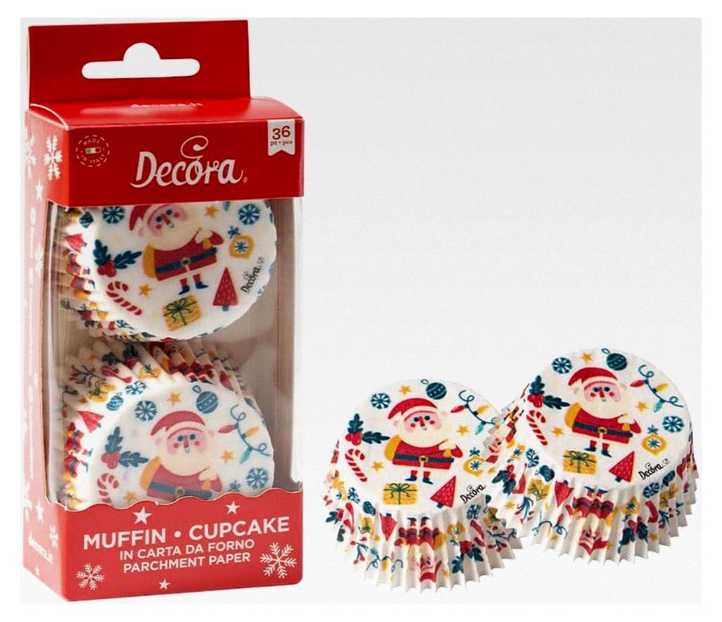 Weihnachtsförmchen, 50 x 32 mm, zum Backen, Präsentieren und Verschenken von Muffins und Süßigkeiten, hitzebeständig bis 180 °C, in praktisch...