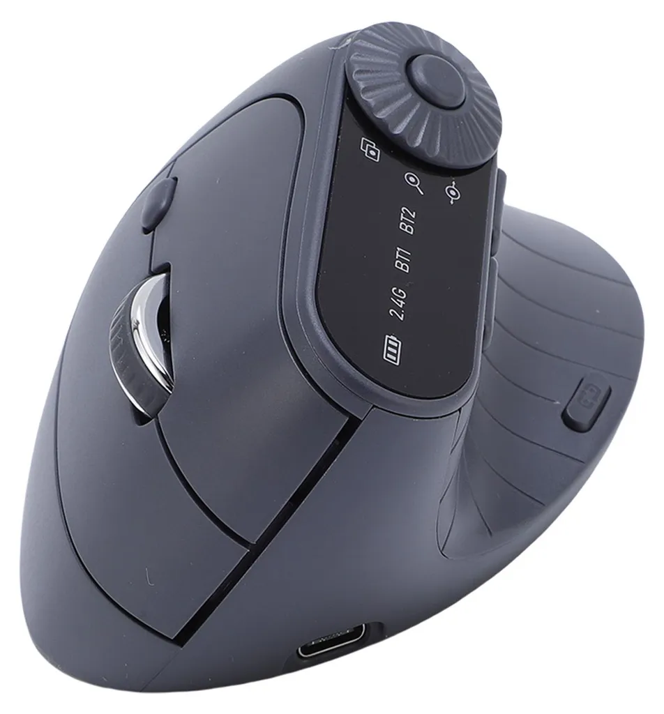 Souris verticale sans fil rechargeable pour PC et Mac avec clic silencieux - 2
