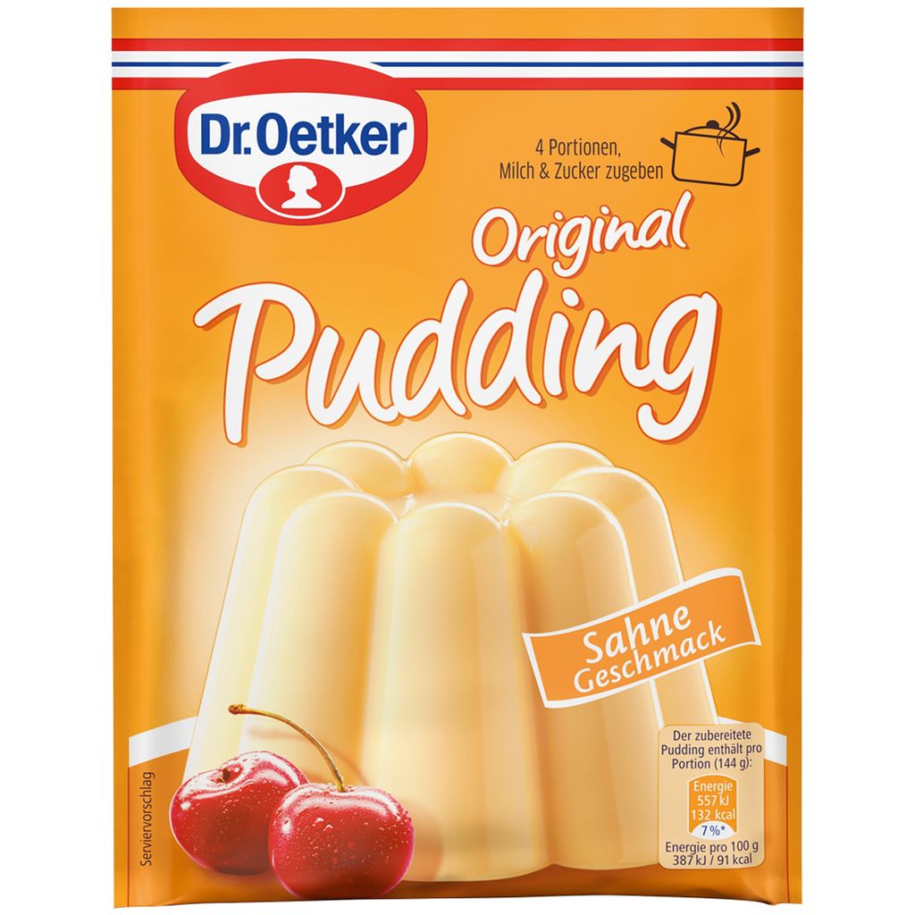Pudding Original Goût Crème Dessert Dr. Oetker 3 pcs 111g Image du produit 