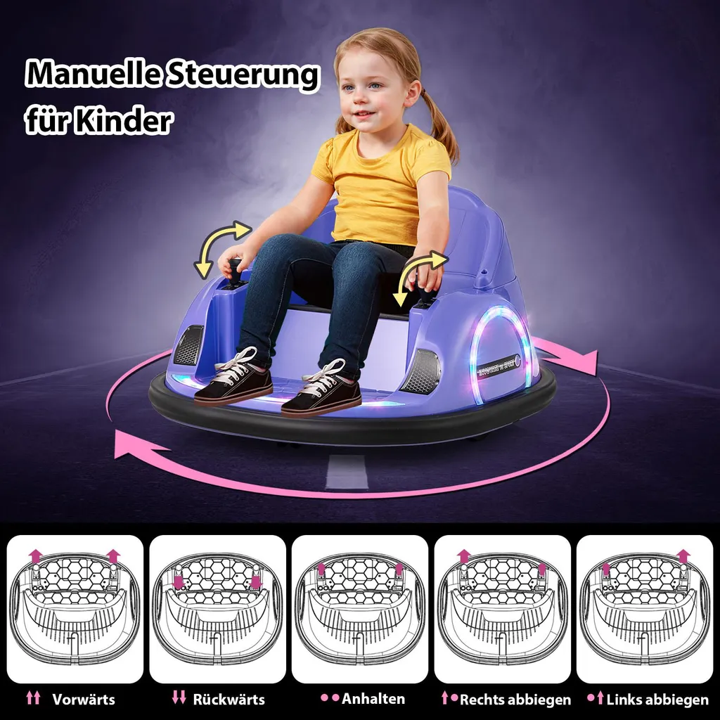 Mini voiture électrique sécurisée pour bébé de 18 mois avec télécommande