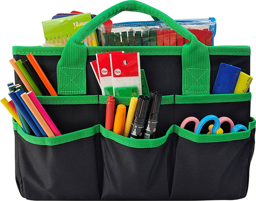 Schreintasche für Schüler, 10 Taschen, großes Fassungsvermögen, hohe Tragkraft, Tragetasche für Schullehrer, Aufbewahrungshandtasche für Gart...