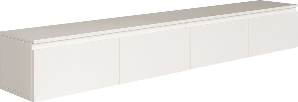 Selsey Bemmi - TV-Hängeboard, Weiß, 200 cm Produktbild 