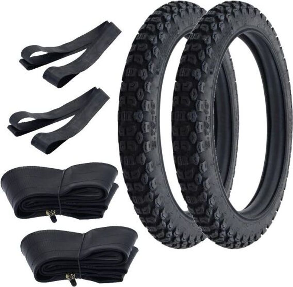 2x Reifen Enduro Motocross Kenda K270 2.75-19 (2 3/4 x 19) 43P TT + Schlauch + Felgenband